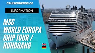 MSC World Europa - Ship Tour / Rundgang - Information - Cruise - Kreuzfahrt - World Class