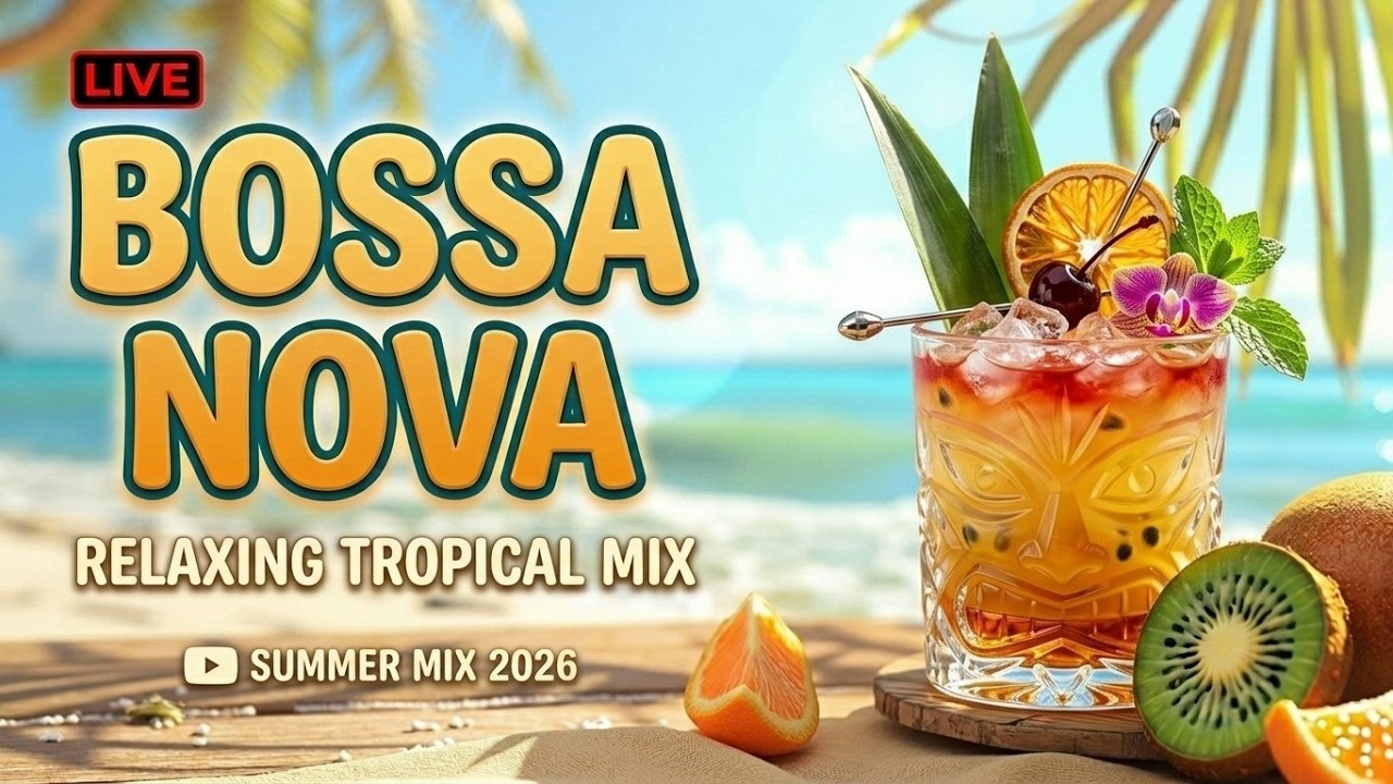Sunny Day Beachside Cafe | Relaxing Bossa Nova Music & Cozy Latte