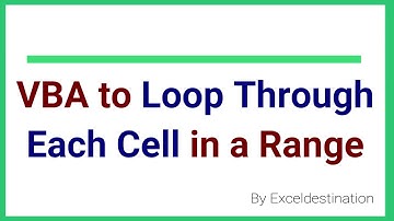 Excel VBA to Loop Through Cells in a Range - Excel VBA Macro Example