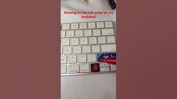 Drawing on the left arrow of my keyboard using posca markers #sub #art #drawing #posca