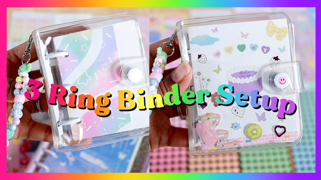 My Mini 3 Ring Binder Setup 💖📒 - YouTube