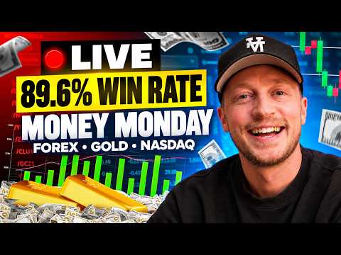 Perdagangan Langsung Forex, Emas & NQ (Uang XAUUSD Hari Senin!)