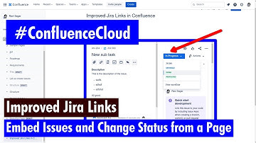 Confluence Cloud - Improved Jira links, embed issues and change status from a page