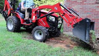 #217 Downspout and Drain Install With RK 24 Subcompact Tractor