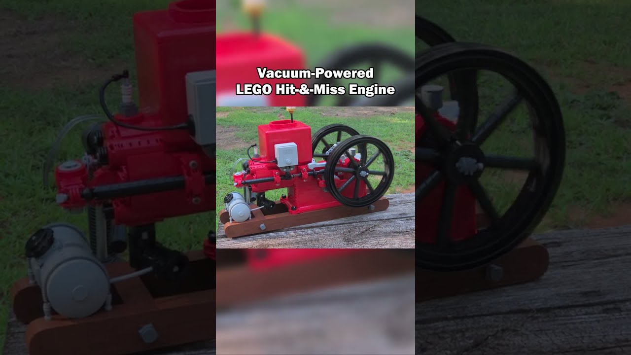 LEGO Hit-&-Miss Vacuum Engine | Red Flyer  #lego #hitandmiss #vacuumengine #legoengine #legovacuum