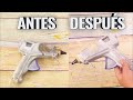 COMO LIMPIAR LA PISTOLA DE SILICÓN CON PAPEL ALUMINIO