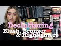 Decluttering HUGE Blush, Bronzer & Highlight Collection | A Little Obsessed