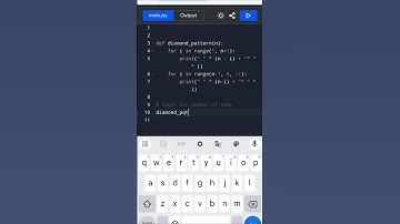 Diamond Pattern in Python | Perfect Coding Interview Pattern! #coding #trending #shortvideo #ytshort