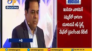 Telangana Role Model to Others in Industrial Policy | Minister KTR | at India Economic Summit screenshot 4