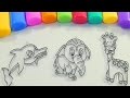 Раскраски для детей Сборник Разукрашивать Витражи Учим цвета Учим животных для самых маленьких