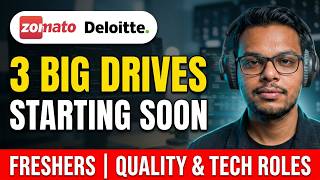 HclTech, Deloitte, Zomato Off Campus Drive | 2026, 2025 Batch Hiring | Latest Freshers Jobs
