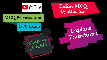 Laplace Transform MCQ (GTU Maths-2 ,Maths _3)