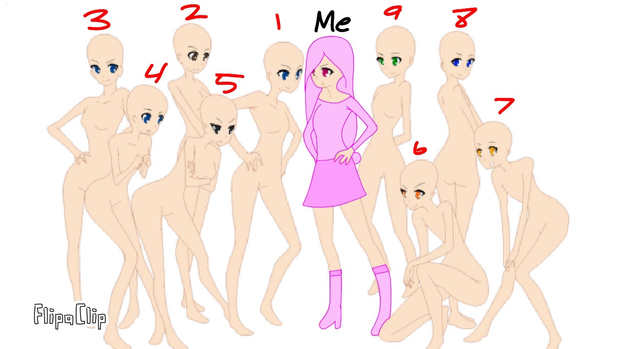 Large Size Of Human Body Base Drawing Images  Anime Base 5 People   1084x904 PNG Download  PNGkit