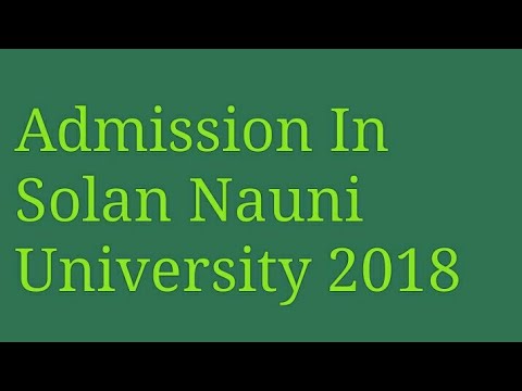 nauni university entrance exam 2019