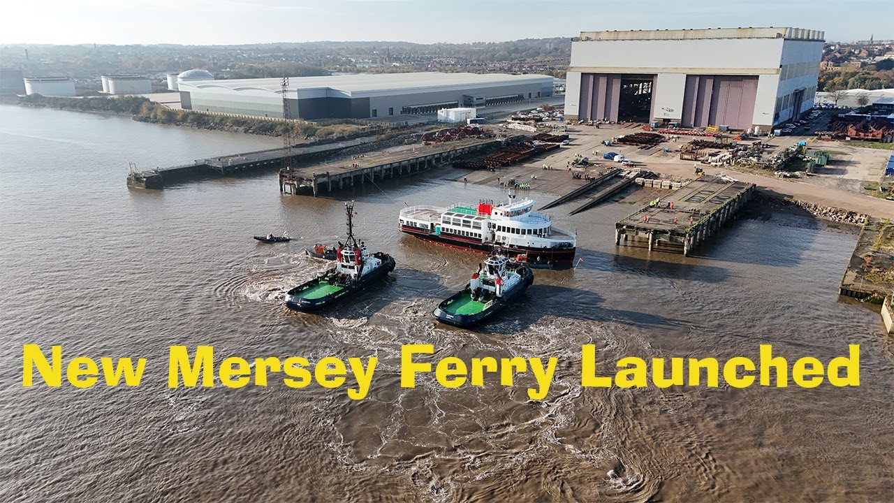 New Mersey Ferry Launched at Cammell Laird - MV Royal Daffodil