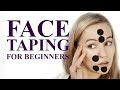 Face Taping for Beginners. Kinesiology taping for Lifting Face