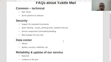 Yukthi Mail - Frequently Asked Questions (FAQs)