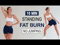 10 min intense fat burning cardio  all standing  no jumping no repeat knee  wrist friendly