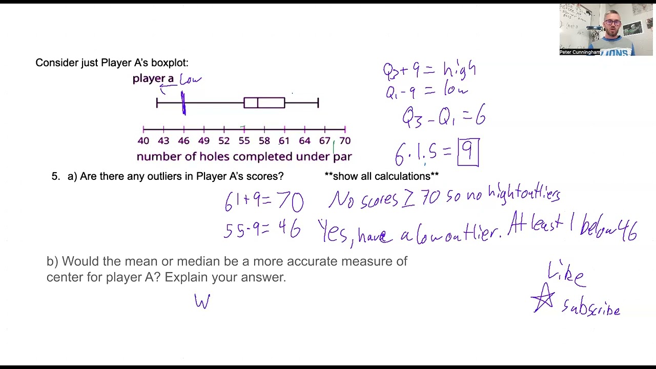 Illustrative math Algebra 1 Unit 1 (One-variable statistics)Test Review