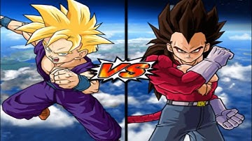 Dragon Ball Z Budokai Tenkaichi 3 Teen Gohan Super Saiyan VS Vegeta Super Saiyan 4