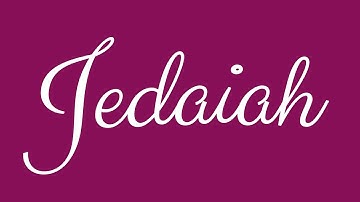 Learn how to Sign the Name Jedaiah Stylishly in Cursive Writing