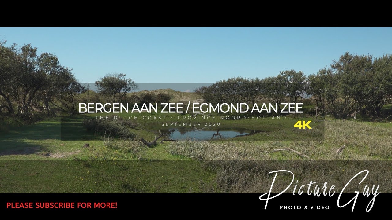 Dutch dunes near Bergen and Egmond - 4K - partly with drone