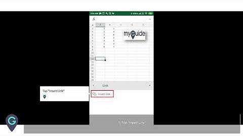 MyGuide: How to insert a link in MS Excel sheet of mobile app