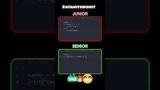 junior and senior coding #coding #python #datawithrohit #programming