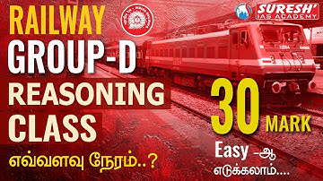RAILWAY | GROUP-D | REASONING CLASS | TIME SCHEDULE | Suresh IAS Academy