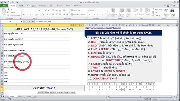 Học EXCEL cơ bản   38 Hàm xử lý chuỗi kí tự, thông tin