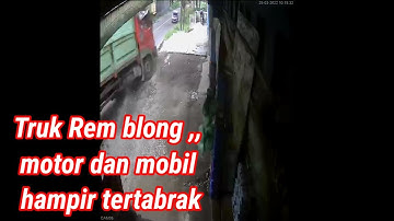 RECORDING CCTV DETIK DETIK truk rem blong..!!!
