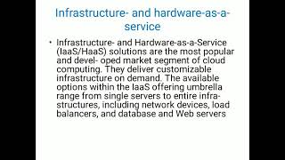 CC- Cloud Computing-BE CSE-IT- Infrastructure and Hardware as a Service