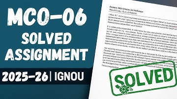 MCO-06 solved assignment 2025-26 | MCO-06 assignment 2026