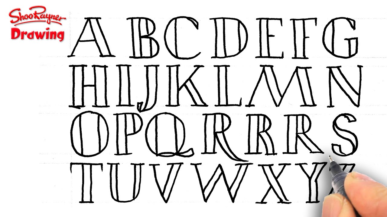 How to Draw Fancy Letters by hand  Shoo Rayner