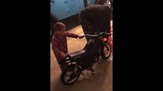 Best Christmas Surprise Reaction Ever 5Yr Old Kid Gets First Dirtbike For Christmas Present