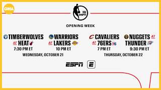 NBA opening week and Christmas games revealed