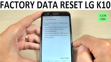 FACTORY DATA RESET LG K10 2017 | How to
