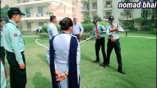 sis delhi me security guards ke dwara aag bujhane ka practical / fire mock drill at sis security .