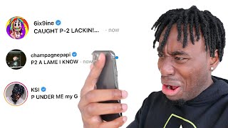 Reacting to EVERY RAPPER that Dissed me in SONGS! P2 DISS TRACKS!