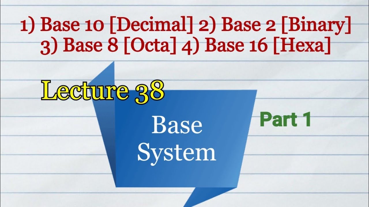 Number System | Base System Part 1 | Decimal(Base 10), Binary(Base 2 ...