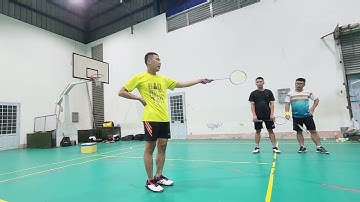 Trả giao cầu trong đánh đôi P2 (khi đối phương giao cầu bổng chéo sân)