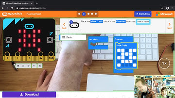 MakeCode for micro:bit - Flashing Heart
