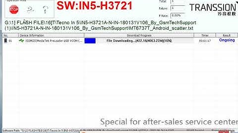 How to Flash Tecno IN5