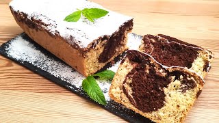Fluffy Cake with Cocoa, Walnuts and Raisins - Easy recipe without scales (measure with spoon)