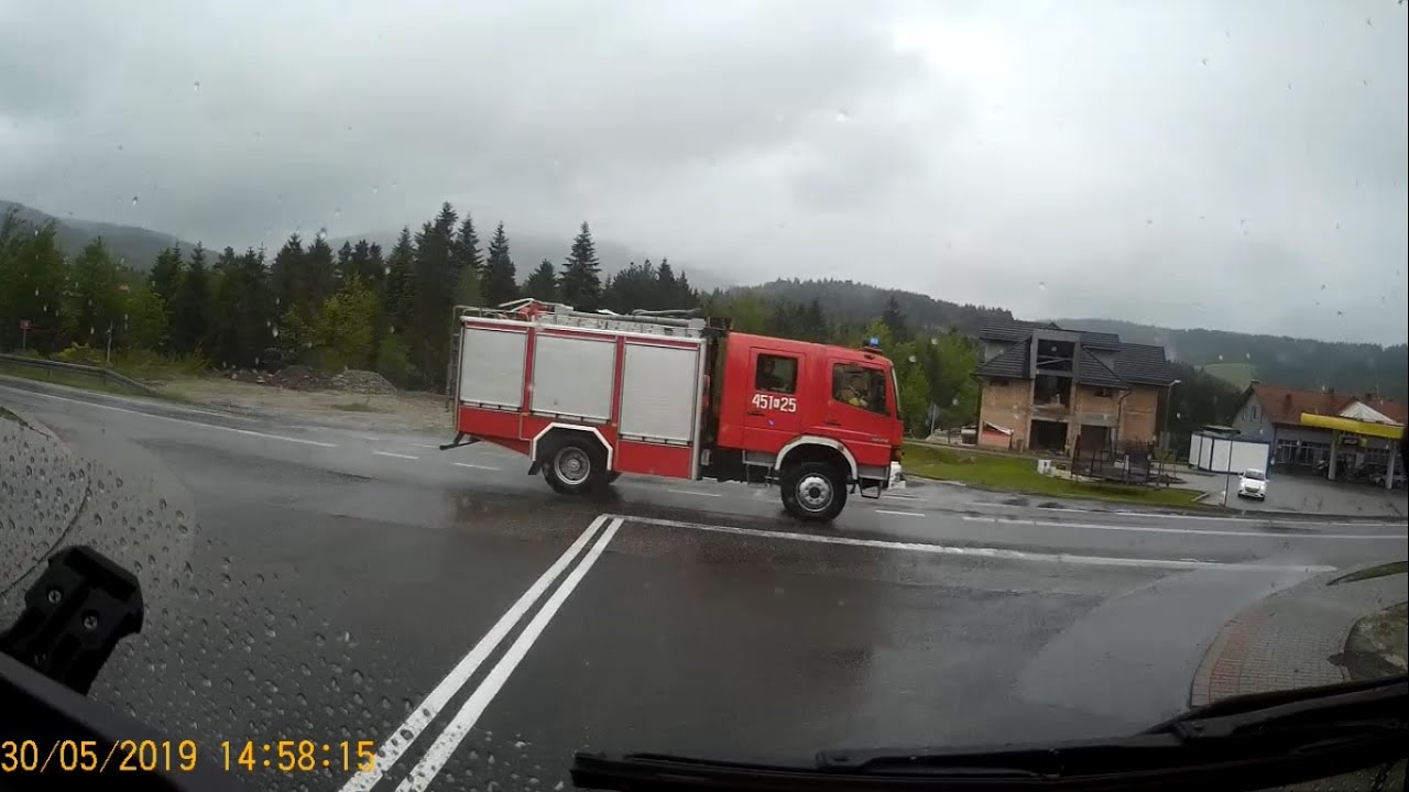 OSP Kasina Wielka ( Od środka) wyjazd alarmowy