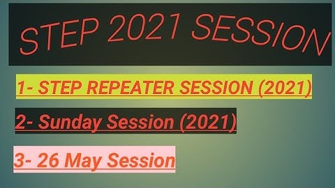STEP 2021 Session Detail