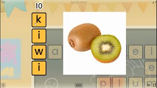 FRUIT - Vocabulary Game Crossword Practice Set A B 10 words