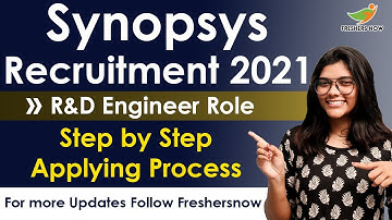 Synopsys Recruitment 2021 | Step by Step Applying | Qualification | Latest IT Software Jobs 2021