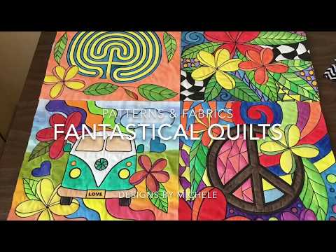 Plumeria Portal - Fantastical Quilts All Together Now Painted Quilt