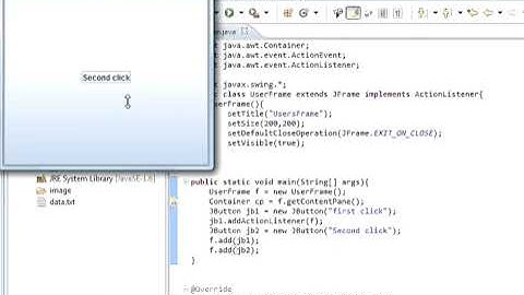 Java programming Lesson 59 GUI : Adding Buttons with ActionListener and FlowLayout LayoutManager.